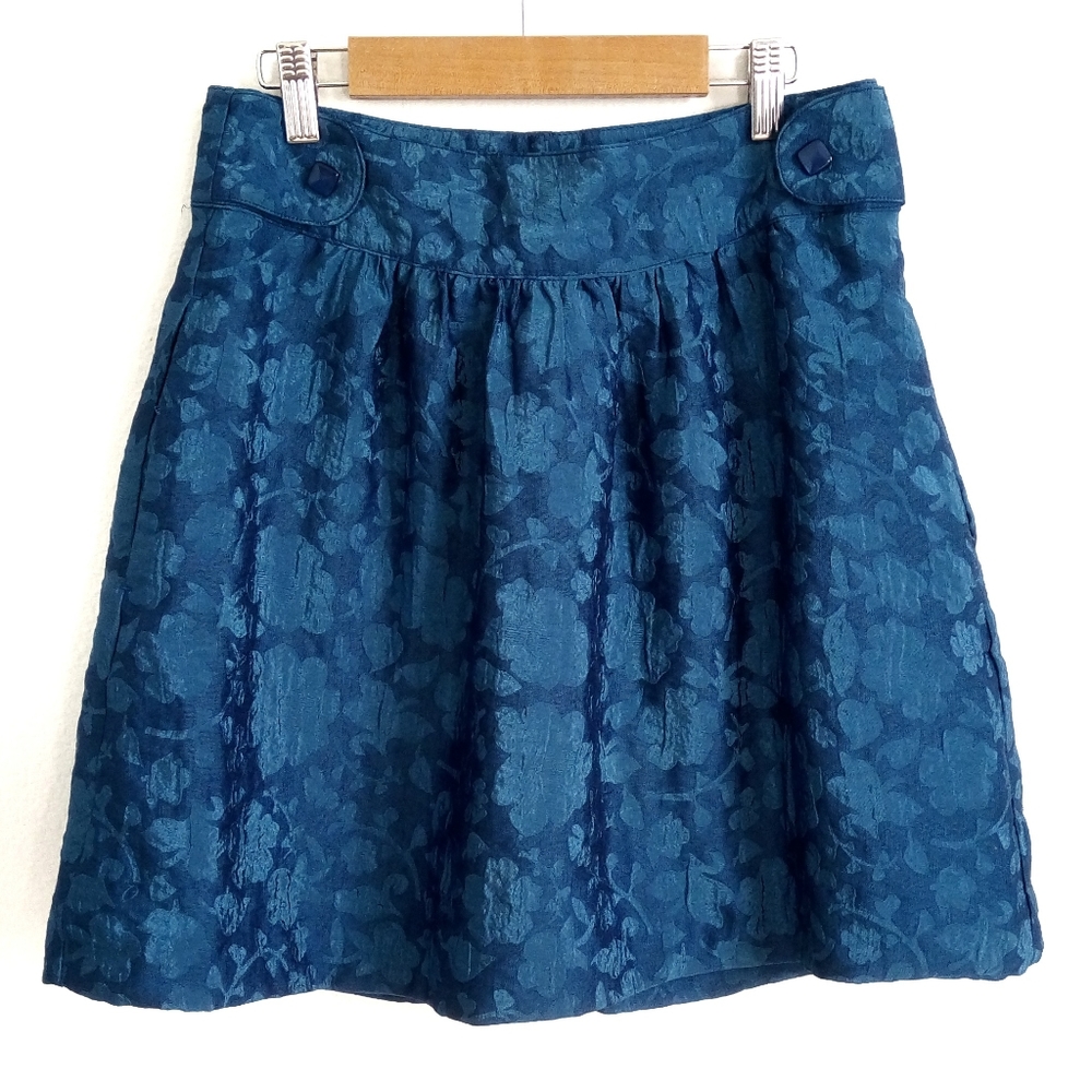 Tulle Turquoise Blue Floral Skirt M